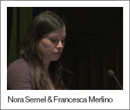 Nora Semel and Francesca Merlino speaking at MuseumNext